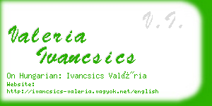 valeria ivancsics business card